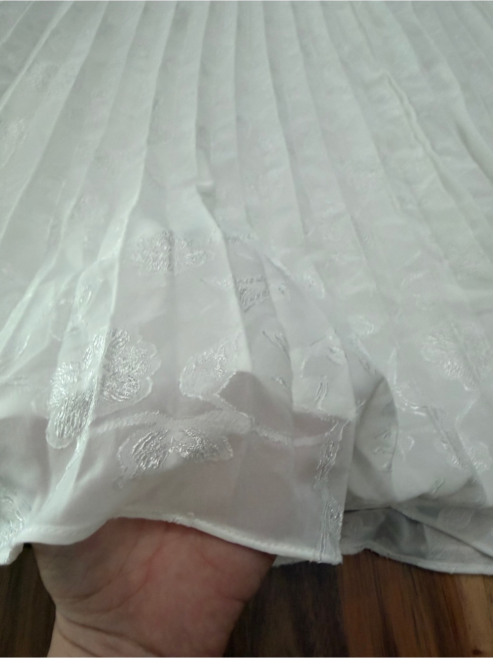 NWT Perfectly Stunning Ivory Jacquard Strapless Midi Dress Size Large White - Picture 12 of 13